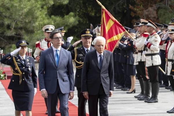 Il Presidente Mattarella ha incontrato il Presidente della Repubblica di Macedonia del Nord Stevo Pendarovski